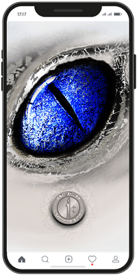 Wallpaper 3D con el ojo del Blue Eyes White Dragon