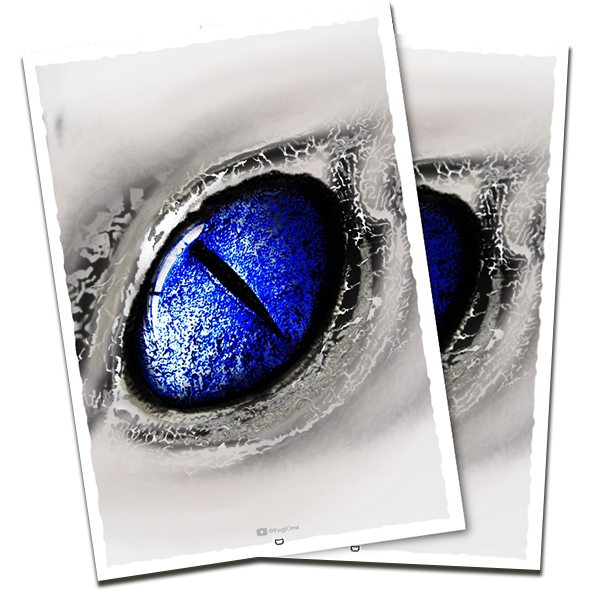 Micas con el ojo del Blue Eyes White Dragon